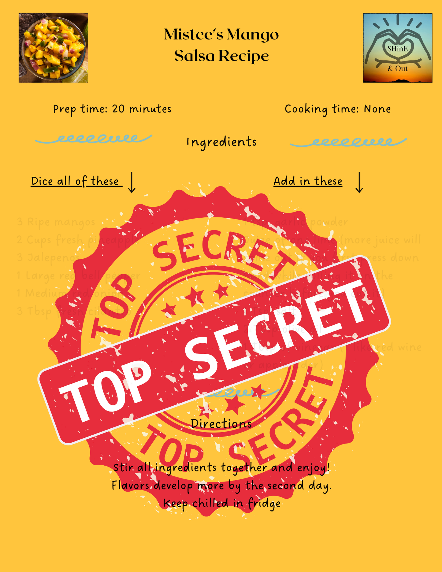 Mango Salsa Magic 🥠~ Free Recipe Card Download