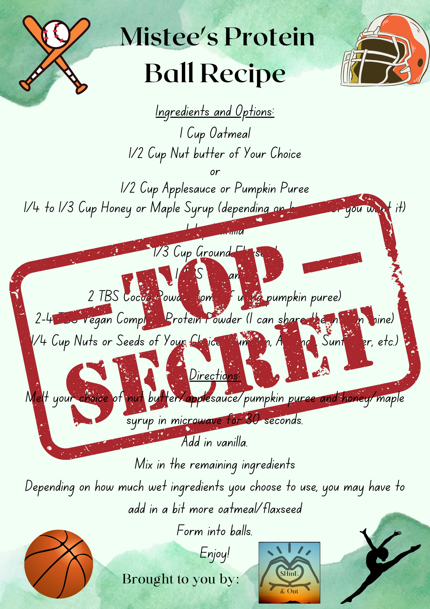 Sideline Protein Balls πͺ ~ Free Recipe Card Download