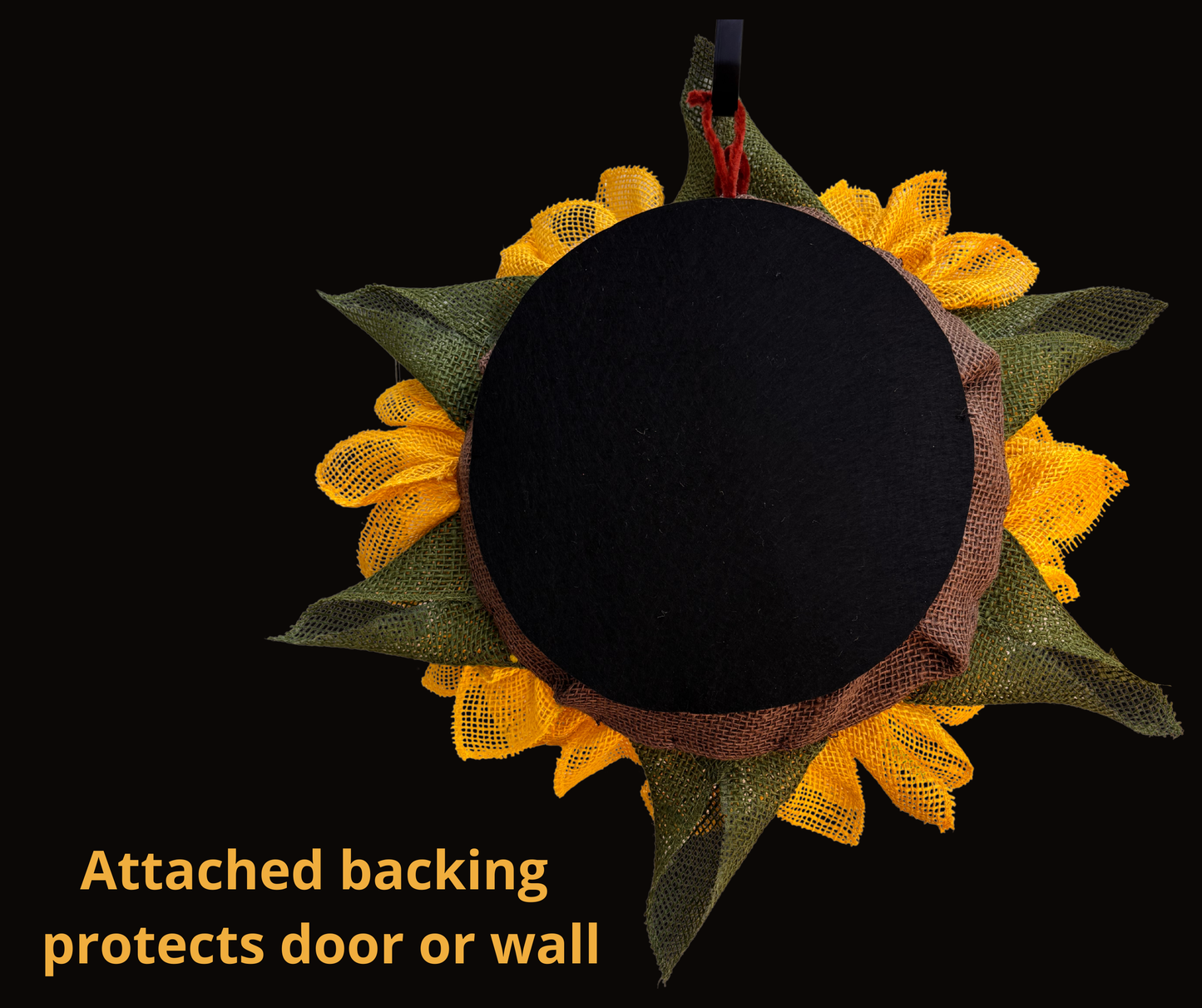 Intricate Yellow Sunflower Wreath with Removable Accessories