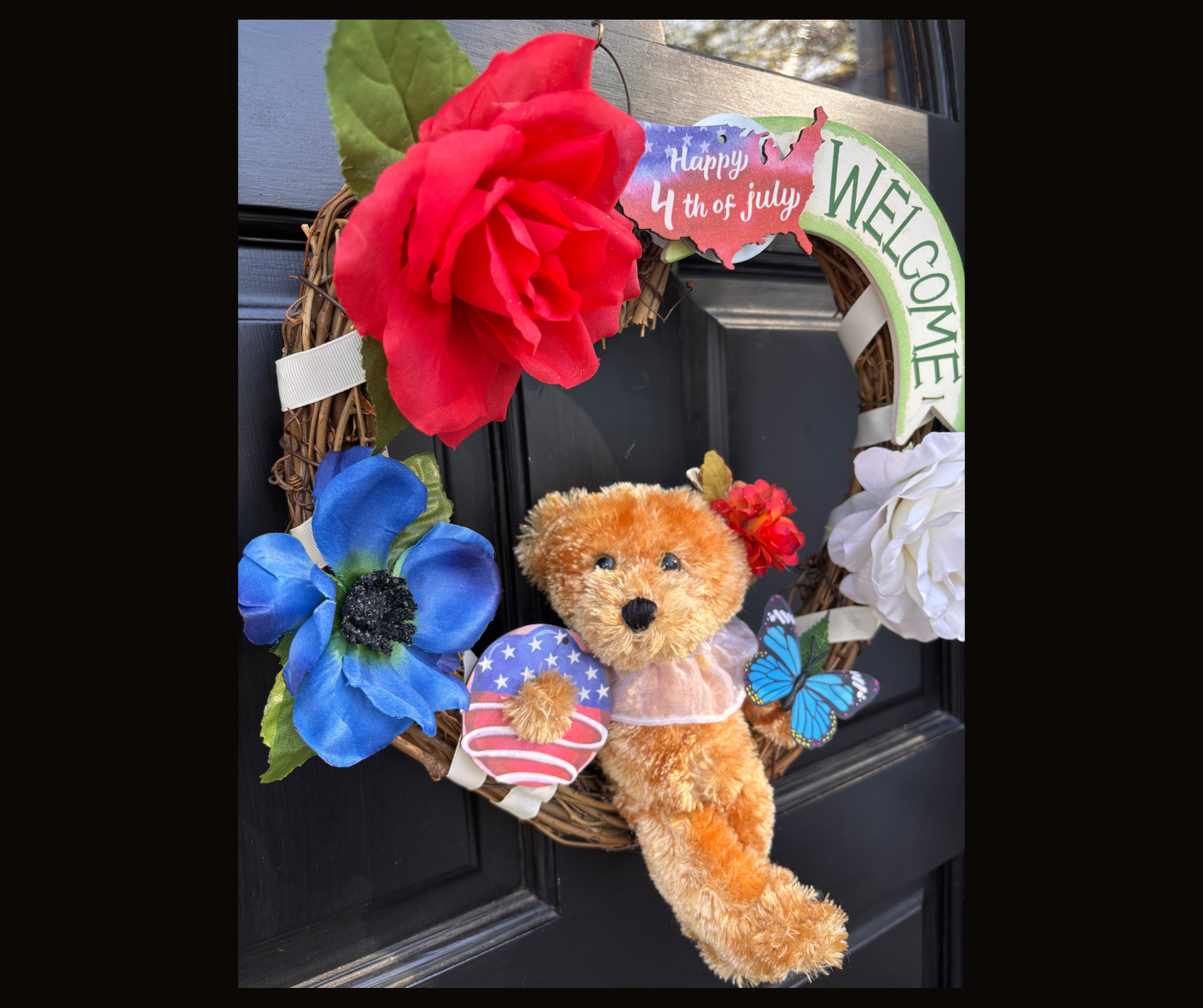 Teddy Bear Interchangeable Wreath With 12 Monthly Décor Kits | Year Round Seasonal Décor for Moms & Elderly Loved Ones