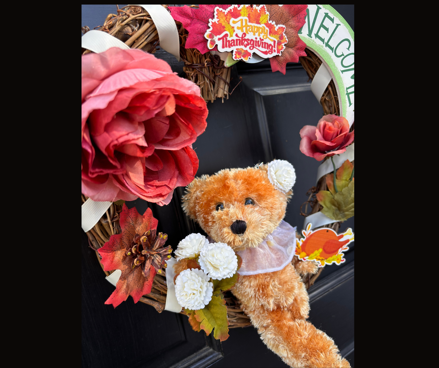 Teddy Bear Interchangeable Wreath With 12 Monthly Décor Kits | Year Round Seasonal Décor for Moms & Elderly Loved Ones
