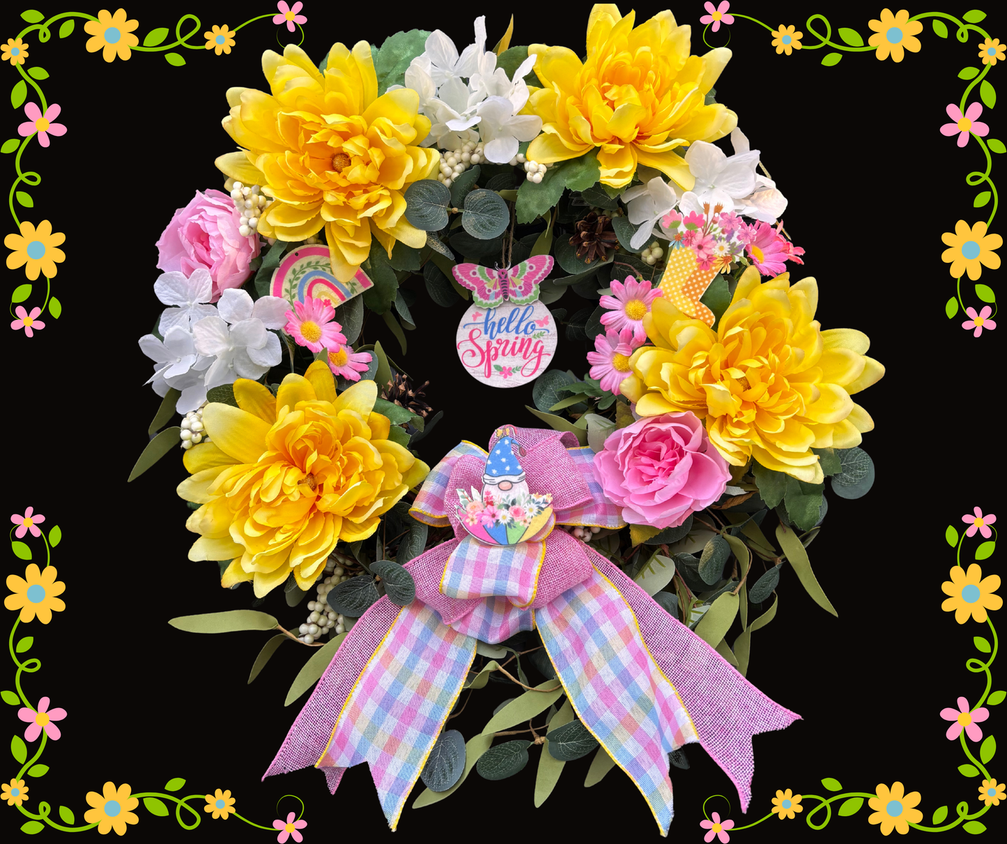 Easter Bunny Booty Wreath Kit With Bonus Spring Kit
