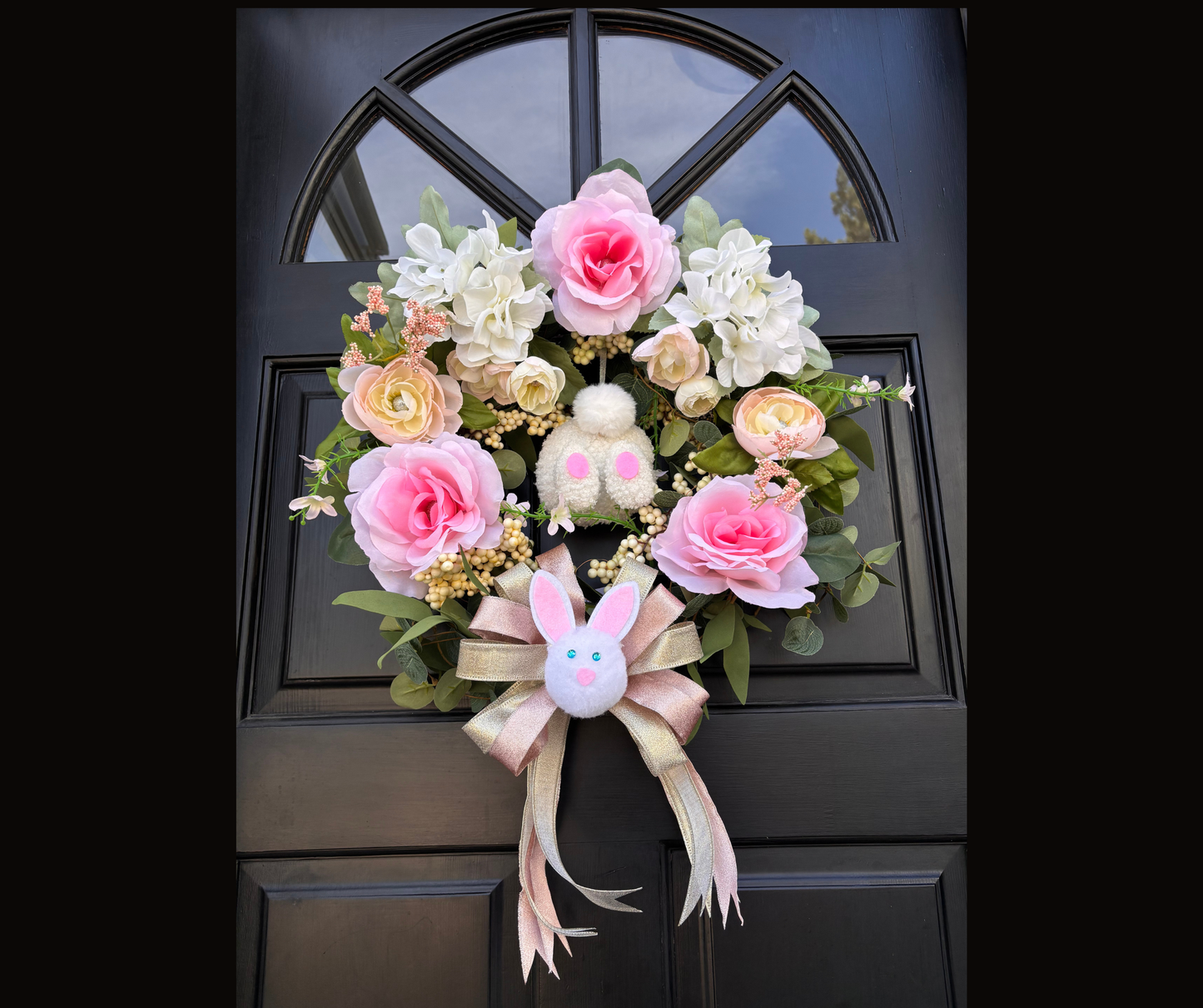 Spring Blossom DIY Wreath Kit – Soft Pink Florals with Removable Easter Ornaments | Easy Home Refresh for Busy Decorators