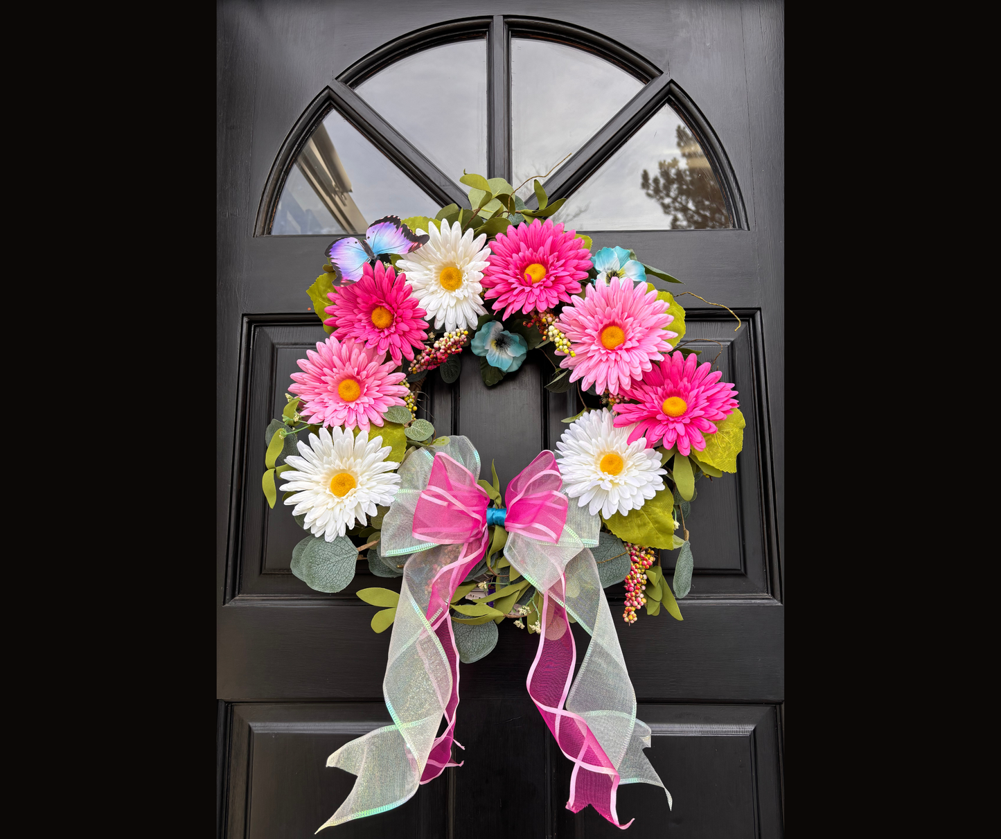 Fun, Easy and Quick Easter/Spring Wreath Kit With Spring Colored Fairy Lights and Removable Holiday Ornaments