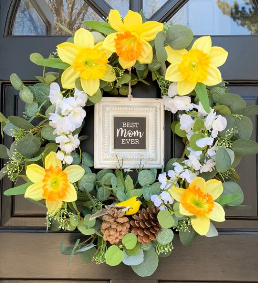 Best Mom Ever Spring Time Wreath