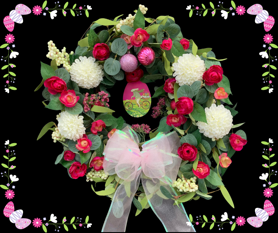 Fuchsia and Pure White DIY Wreath Kit Spotlighting Multiple Celebrations