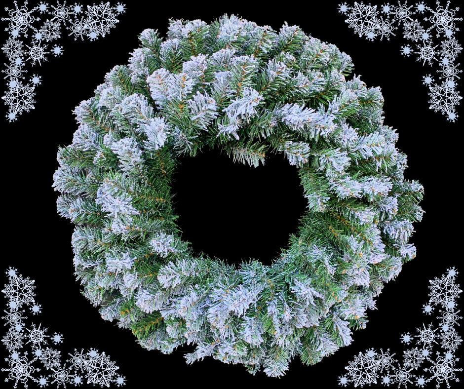 Frosted Pine Wreath Ready For Your Creativity