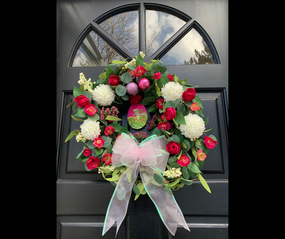 Fuchsia and Pure White DIY Wreath Kit Spotlighting Multiple Celebrations