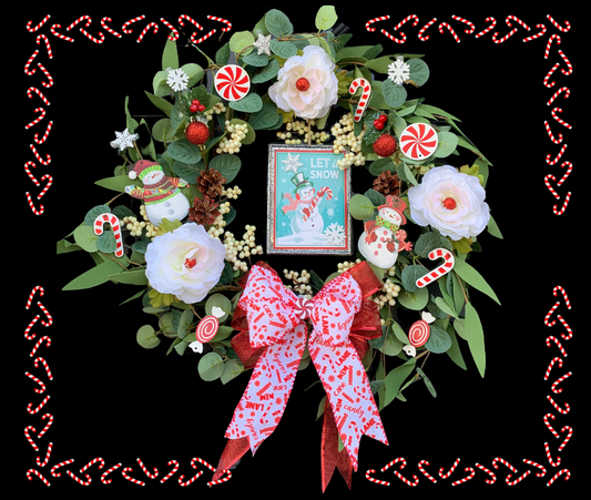 "Let It Snow" Candy Canes Wreath Kit