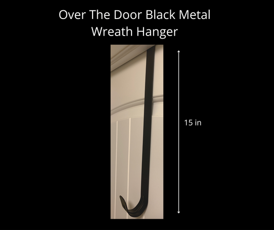 Over The Door Black Metal Wreath Hanger