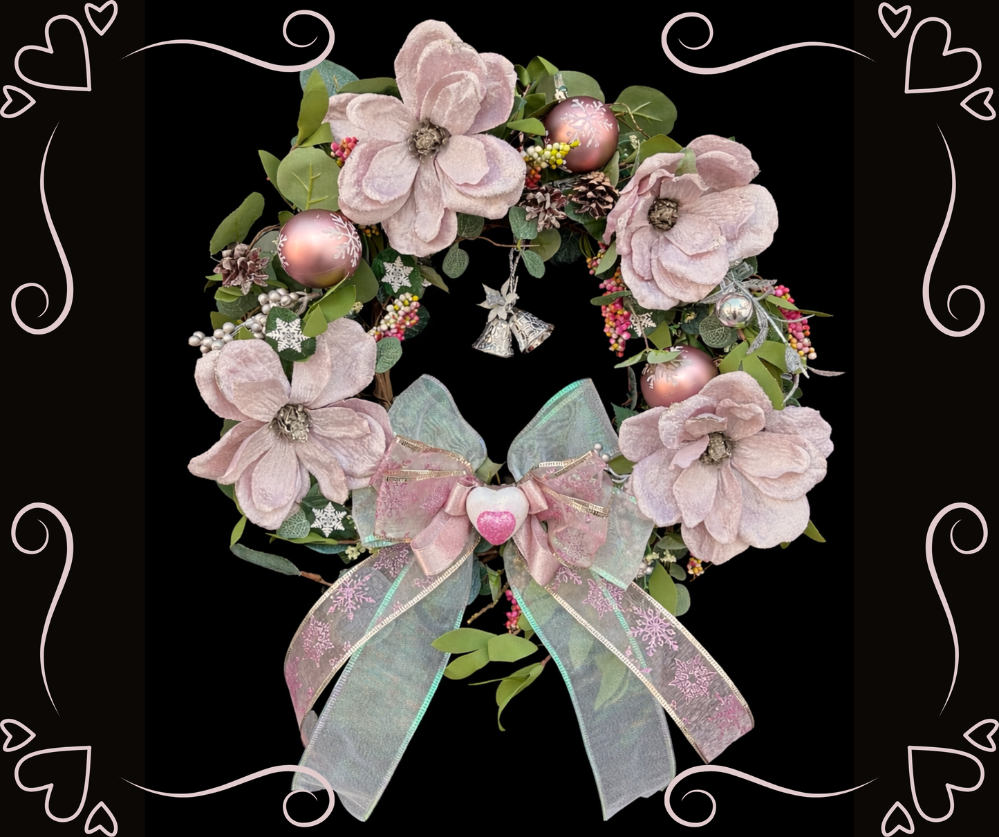 Pretty In Pink Winter Decor Wreath Kit with Bonus Time Saver Valentines Kit