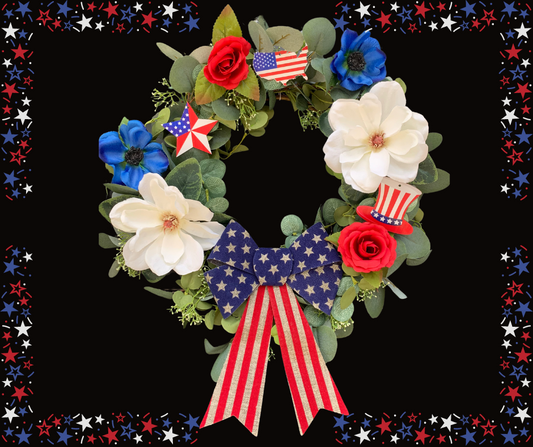 Patriotic DIY Wreath Kit With Symbolic Gardenia Meaning