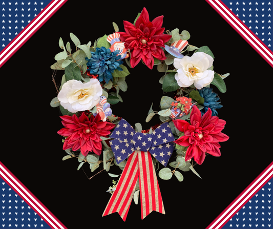 Interchangeable Patriotic DIY Wreath Kit - Your Easy Solution for Seasonal Decorating!