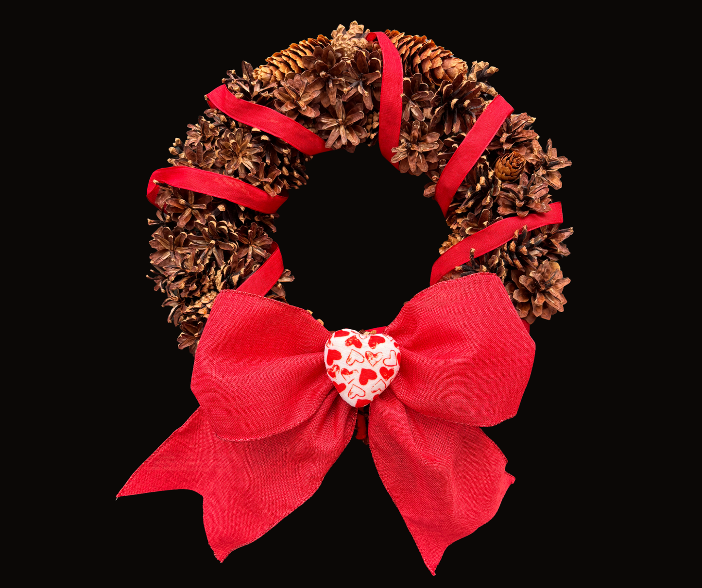 Rustic Pinecone Wreath Kit | Interchangeable Year-Round Seasonal Wreath | Handmade Natural Pinecone Door Decor