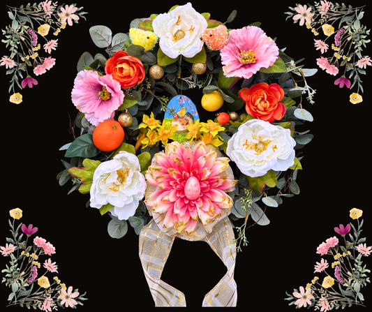 Spring Flowers With Easter Decor Wreath Kit