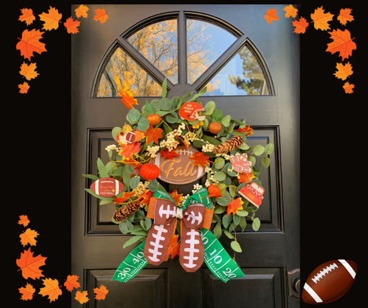 Fun and Fabulous Fall Football Wreath Kit