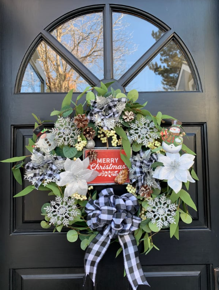 Sparkly Snowflakes and Poinsettias Wreath Kit