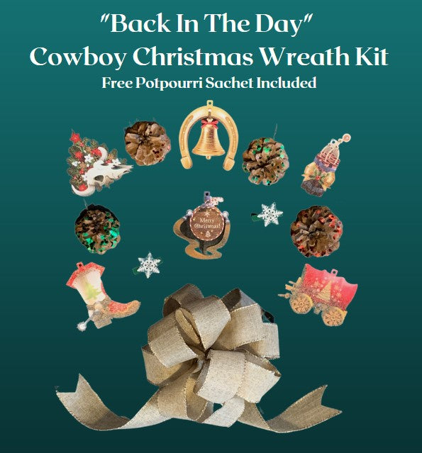 Back In The Day Cowboy Christmas Wreath Kit