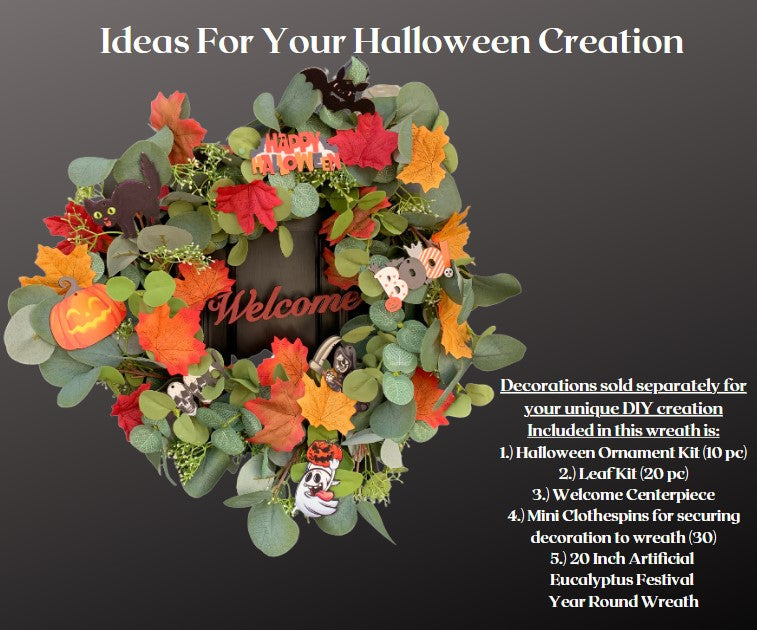 Treat For Halloween Ornaments (10 pc)