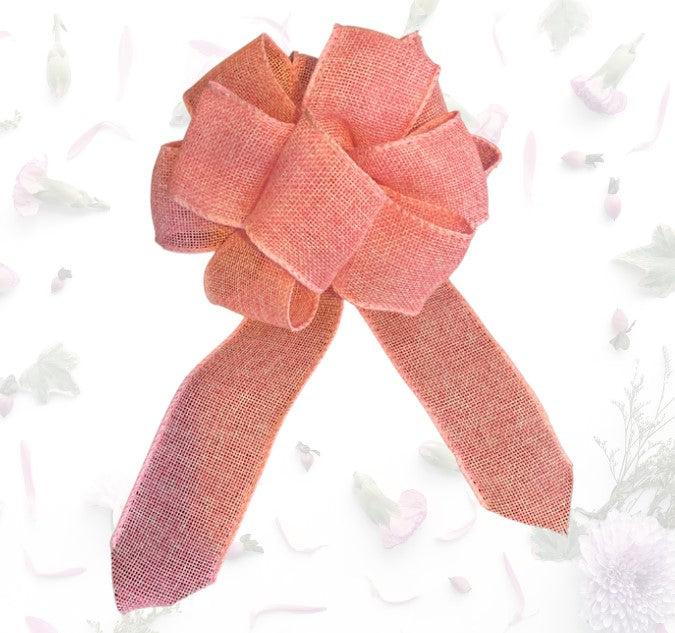 Pink Burlap Bow