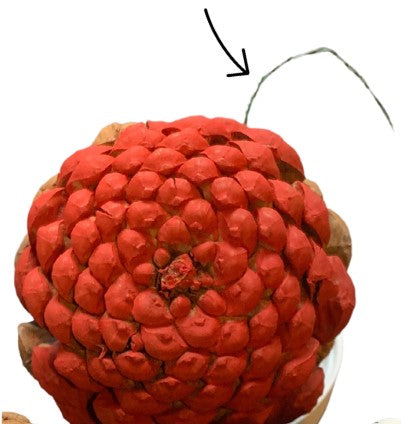 Reversable Pinecones Red (Set of 3)